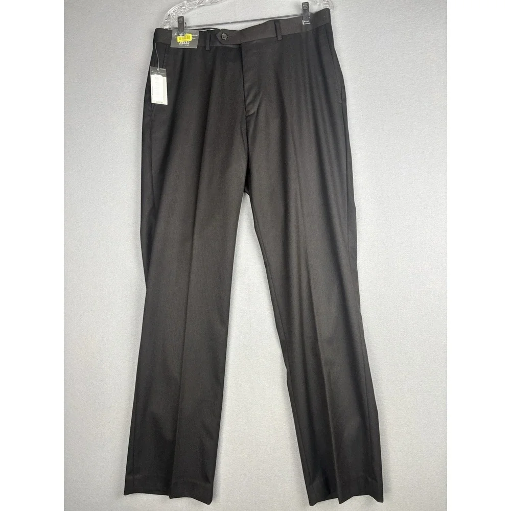 Daniel Cremieux Signature Collection Dress Pants Mens 34x32 Brown Formal 4232